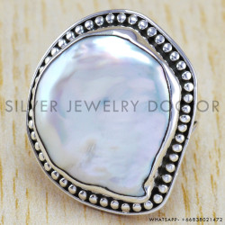 Pearl 925 Sterling Silver Ring (WR-6437) Pearl 925 Sterling Silver Ring (WR-6437)