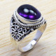 925 sterling silver jewelry amethyst gemstone designer ring WR-6556