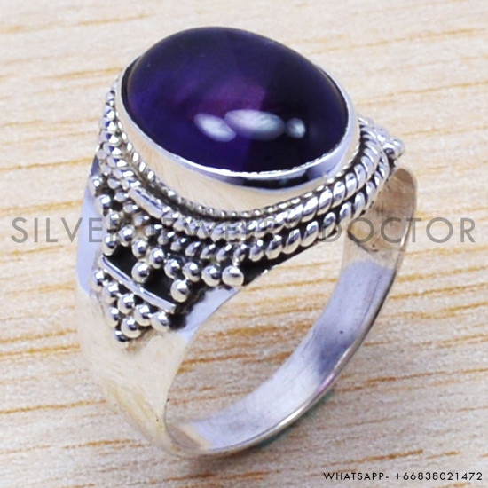 Amethyst 925 Sterling Silver Ring (WR-6560)