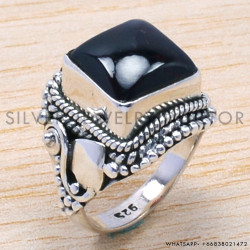 Garnet 925 Sterling Silver Ring (WR-6564)