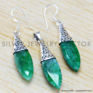 Emerald 925 Sterling Silver Jewelry Set (WS-6246) Emerald 925 Sterling Silver Jewelry Set (WS-6246)